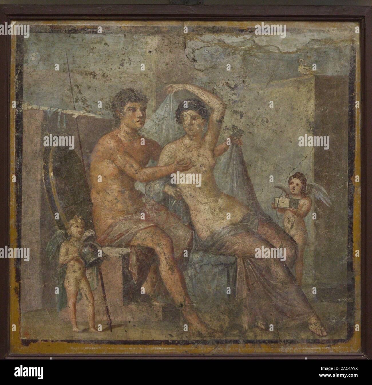 Ares y Afrodita fresco de Pompeya (Pompei). Nápoles, Italia Fotografía de stock - Alamy