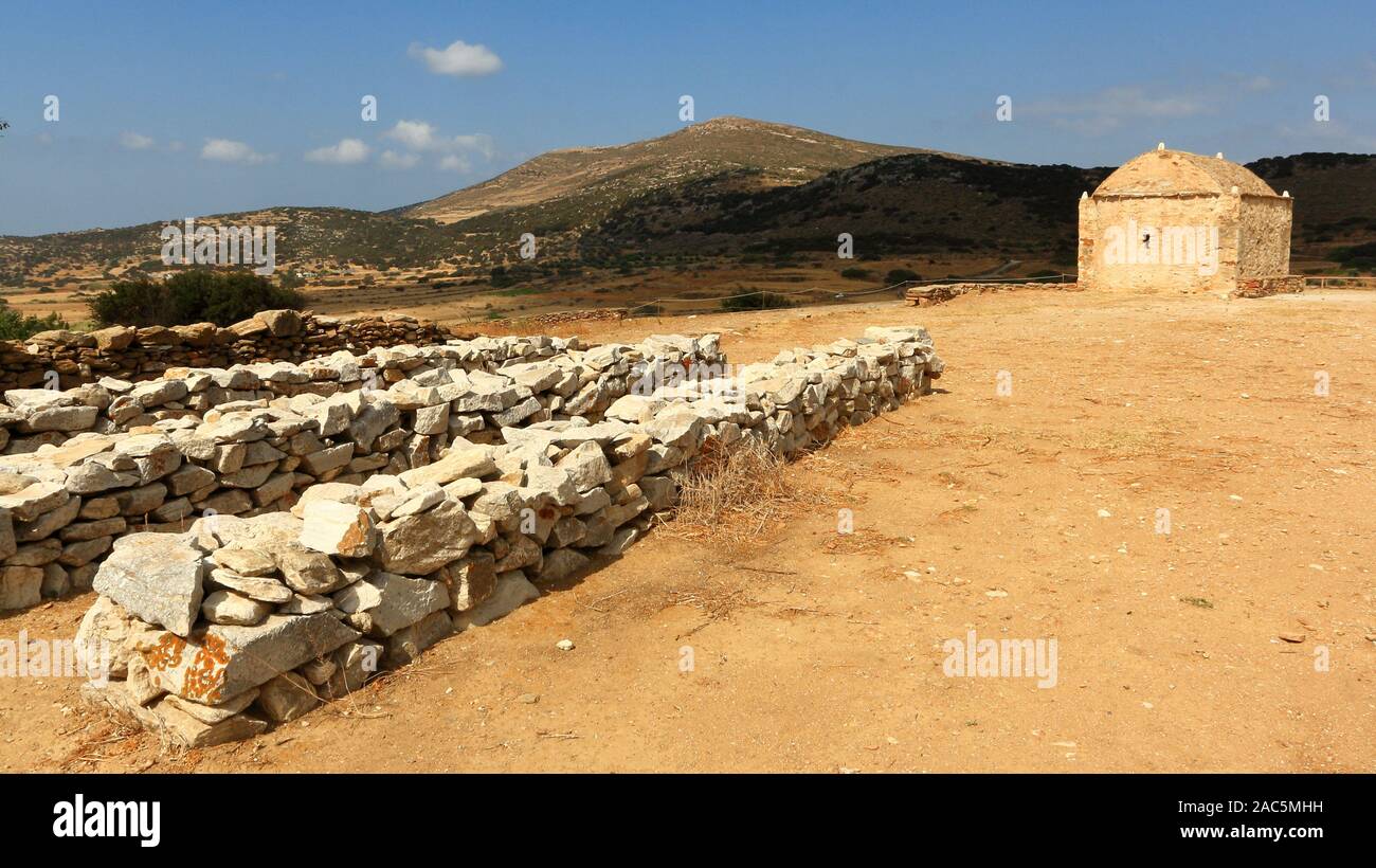 La campiña en la isla de Naxos Foto de stock
