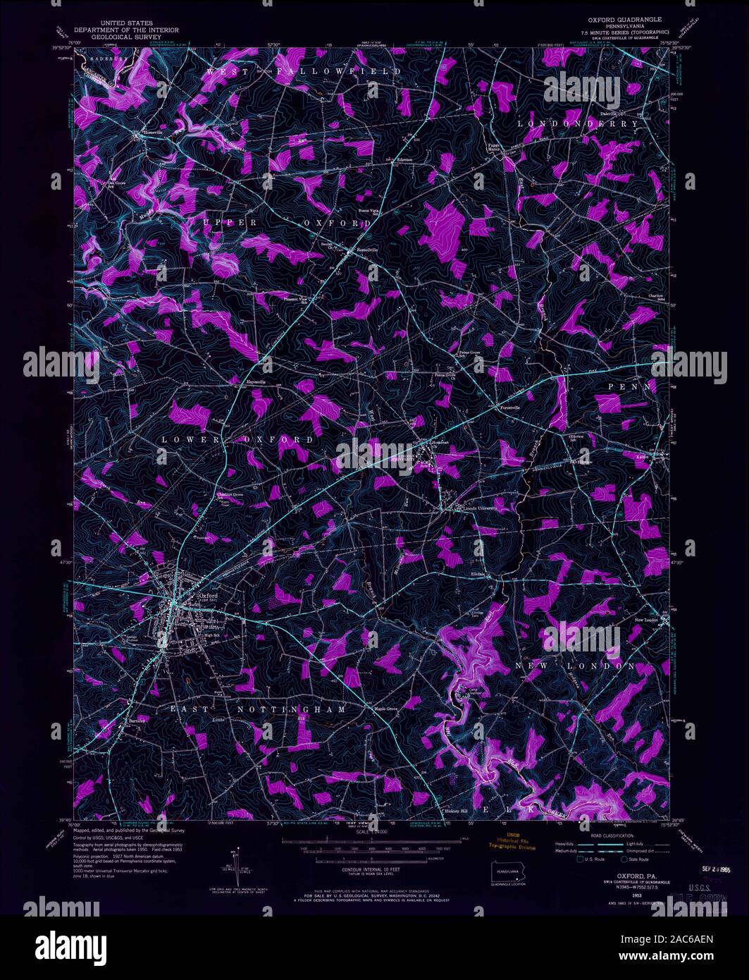 Mapa de oxford pensilvania fotografías e imágenes de alta resolución