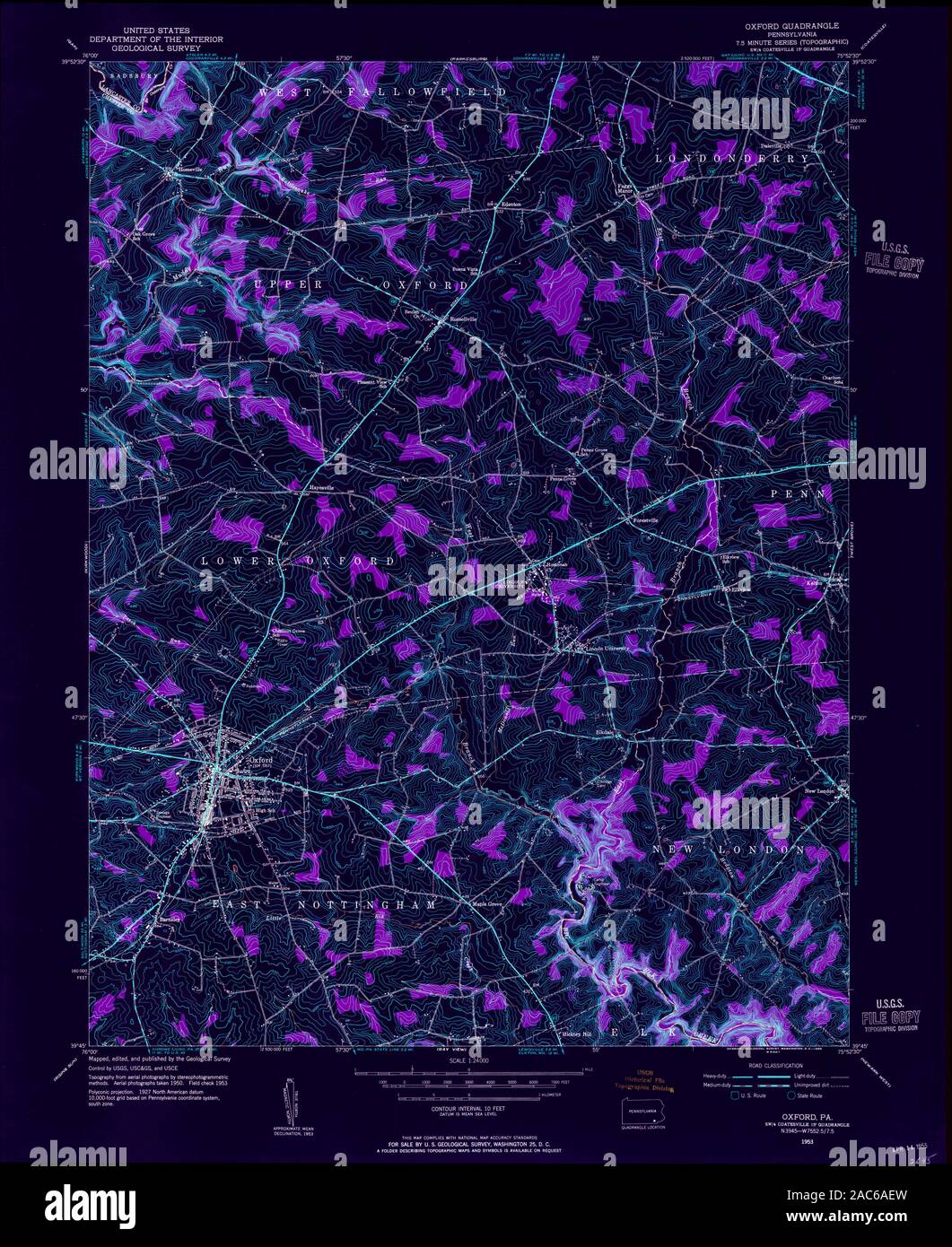 Mapa de oxford pensilvania fotografías e imágenes de alta resolución