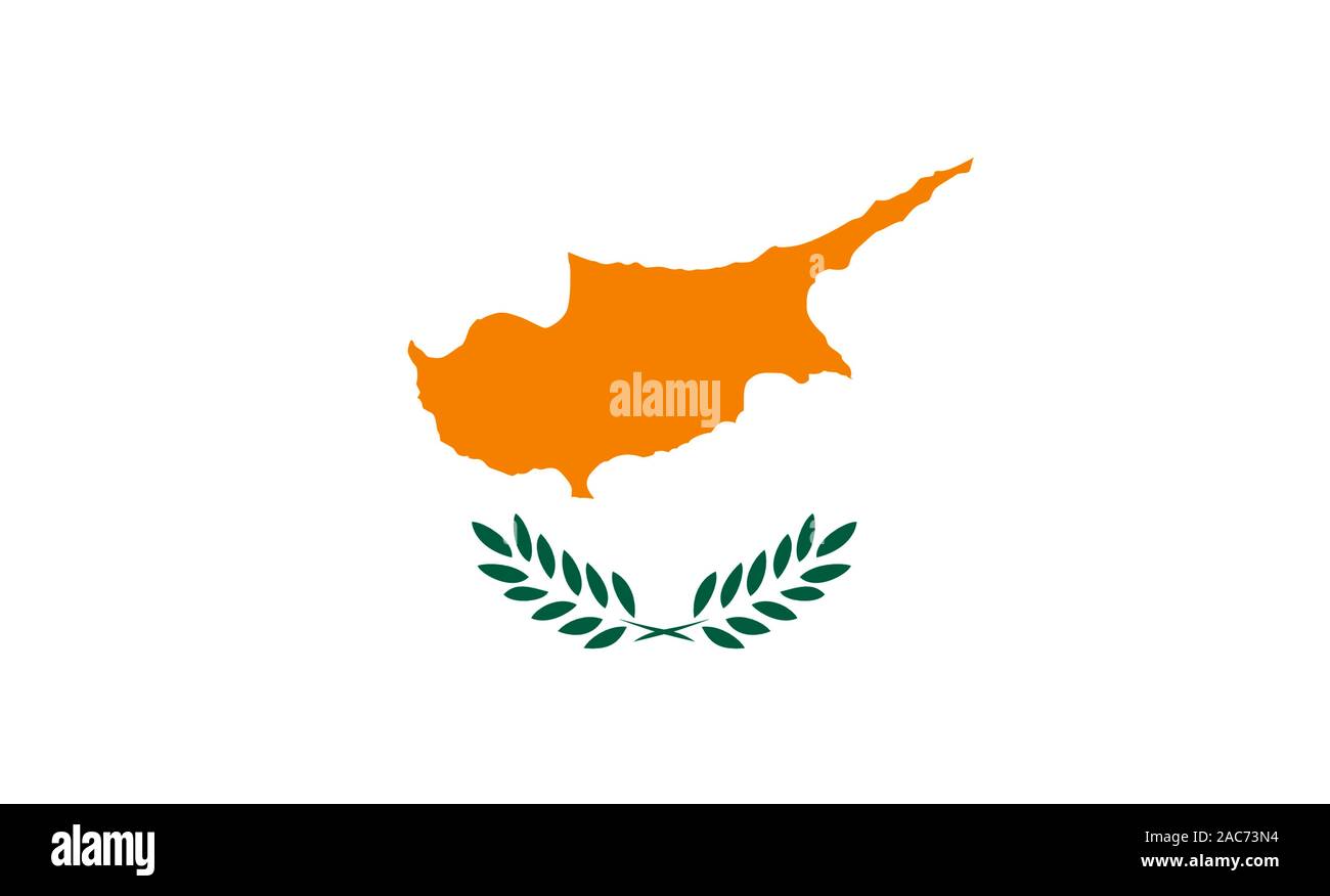 Nationalfahne, Flagge von Zypern, Europa Foto de stock