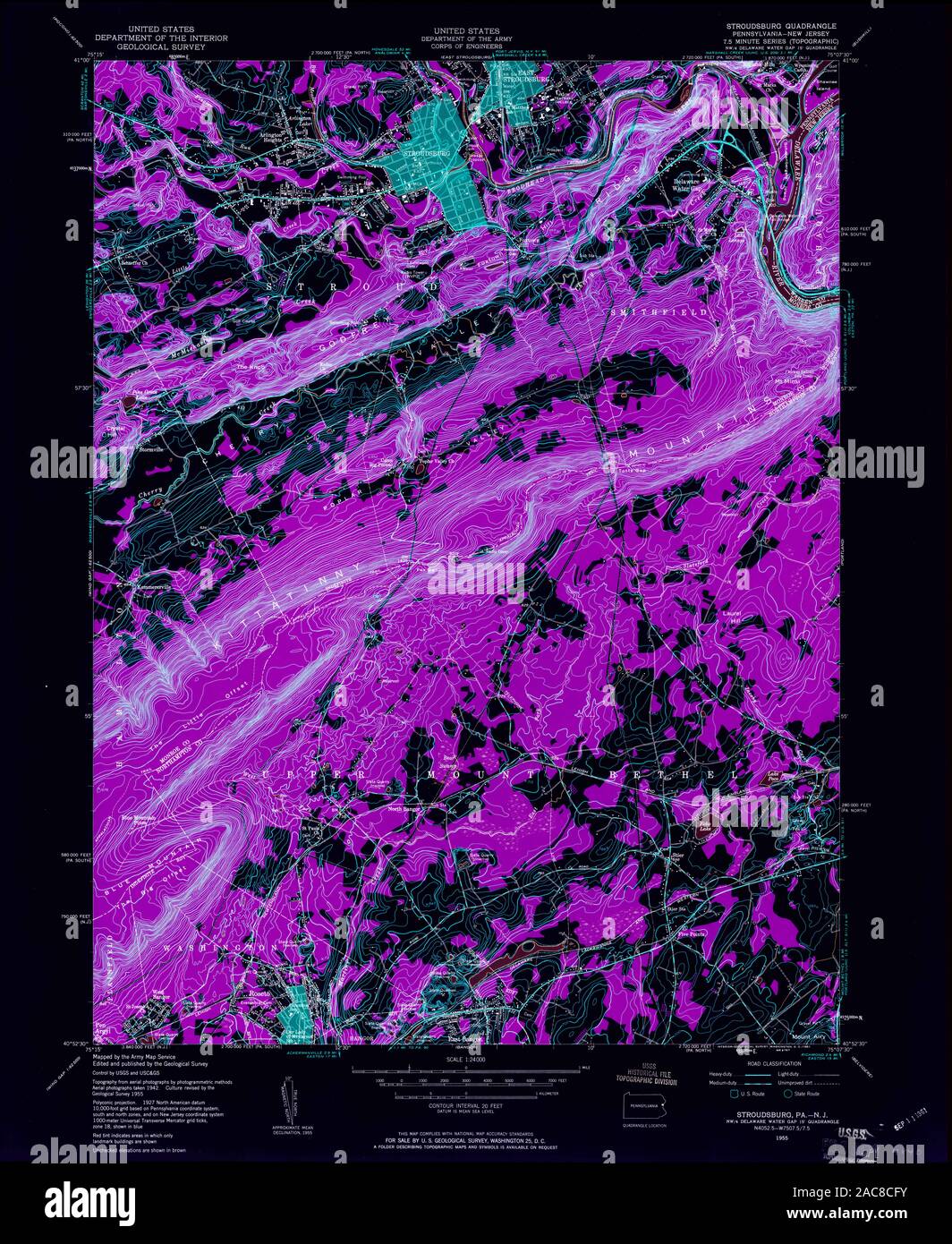 Mapa de stroudsburg fotografías e imágenes de alta resolución Alamy