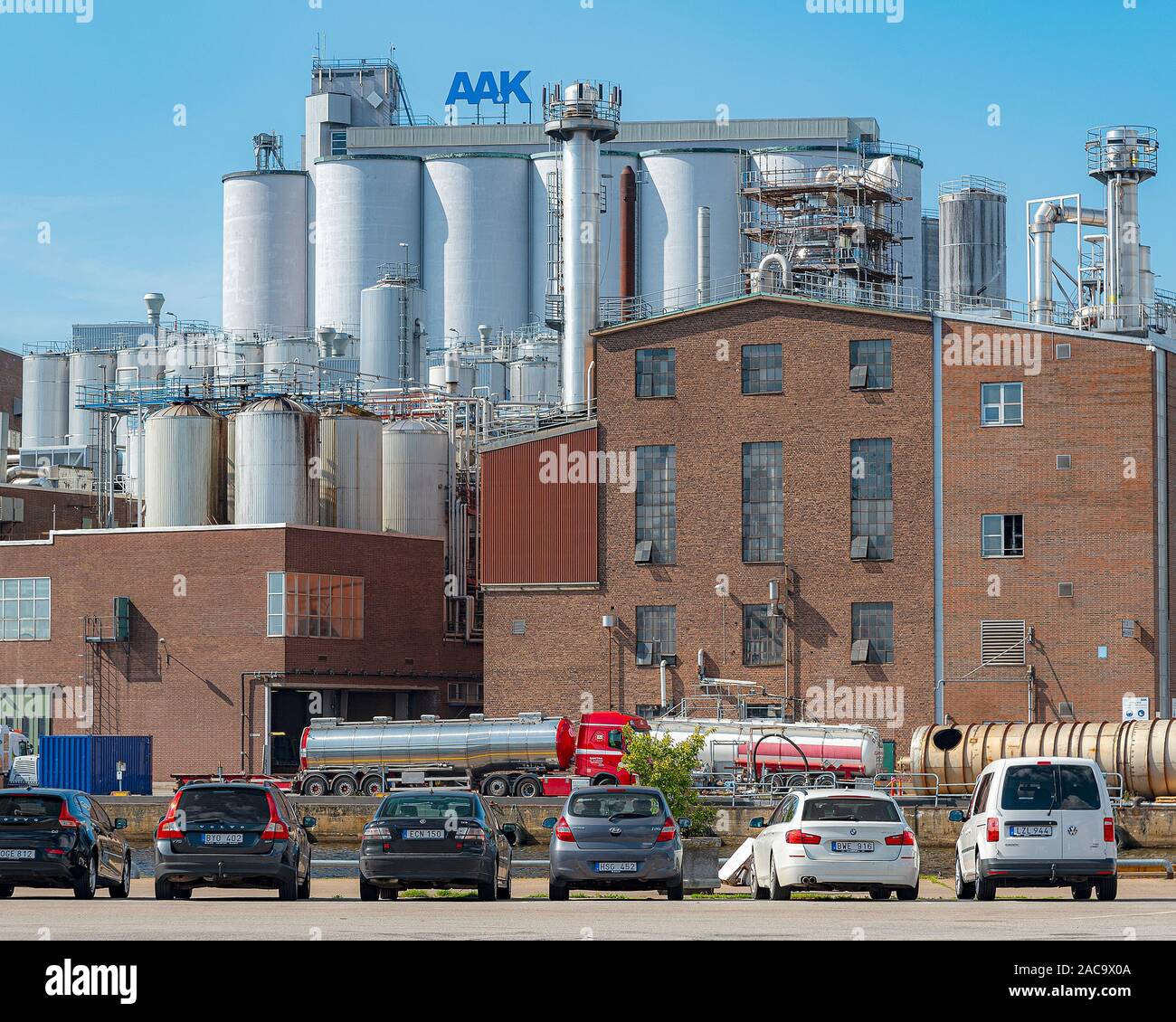 KARLSHAMN, Suecia - Agosto 24, 2019: la AAK, antiguamente AarhusKarlshamn,  es una compañía sueco-danesa y productor de valor agregado con aceites  vegetales y grasas Fotografía de stock - Alamy