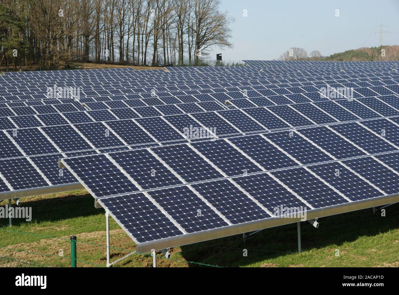 Sistema solar fotovoltaica Foto de stock