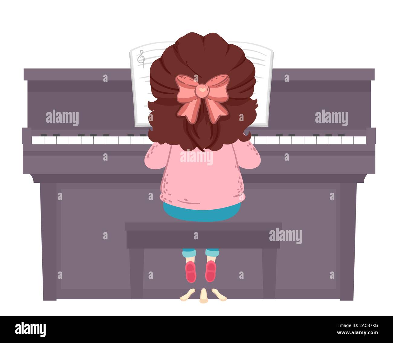 Little girl playing piano Imágenes recortadas de stock - Alamy