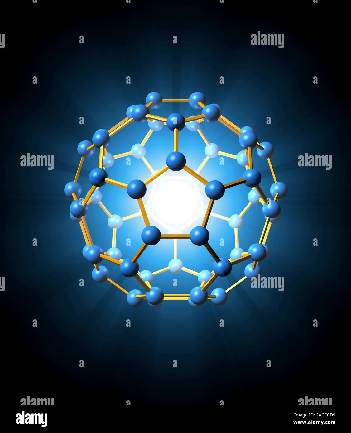 Buckminsterfullereno molécula, equipo ilustraciones. Este es un tipo de  molécula de fullereno, un tipo de estructura (allotrope) de carbono. Tiene  60 átomos de carbono Fotografía de stock - Alamy