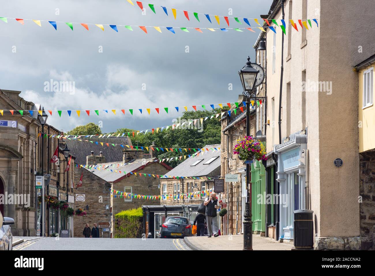 Main Street, Haltwhistle, Northumberland, England, Reino Unido Foto de stock