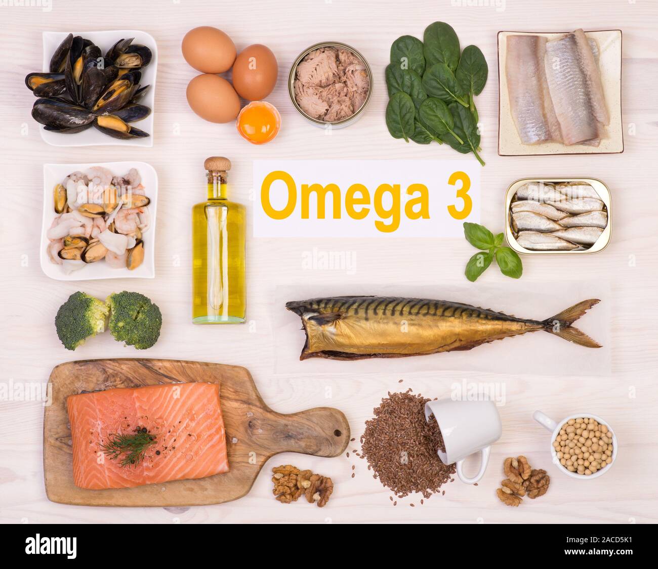 Alimentos ricos en ácidos grasos omega 3 Fotografía de stock Alamy
