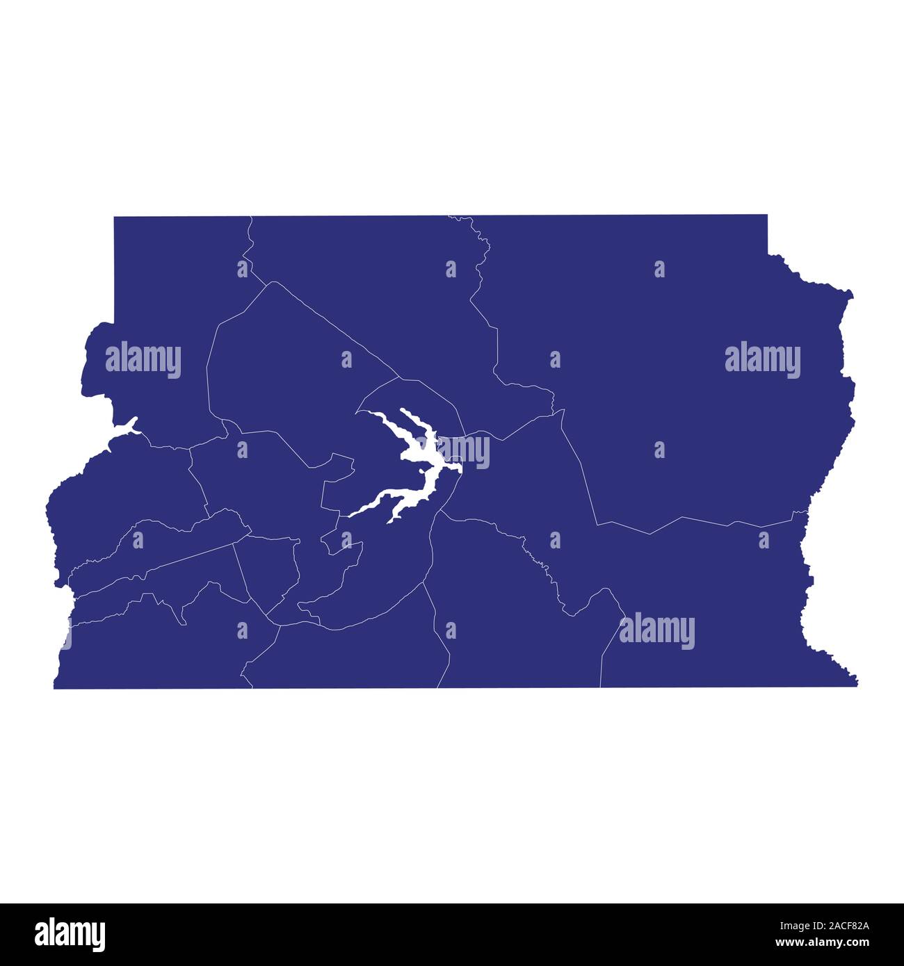Mapa de alta calidad del Distrito Federal es un estado de Brasil, con