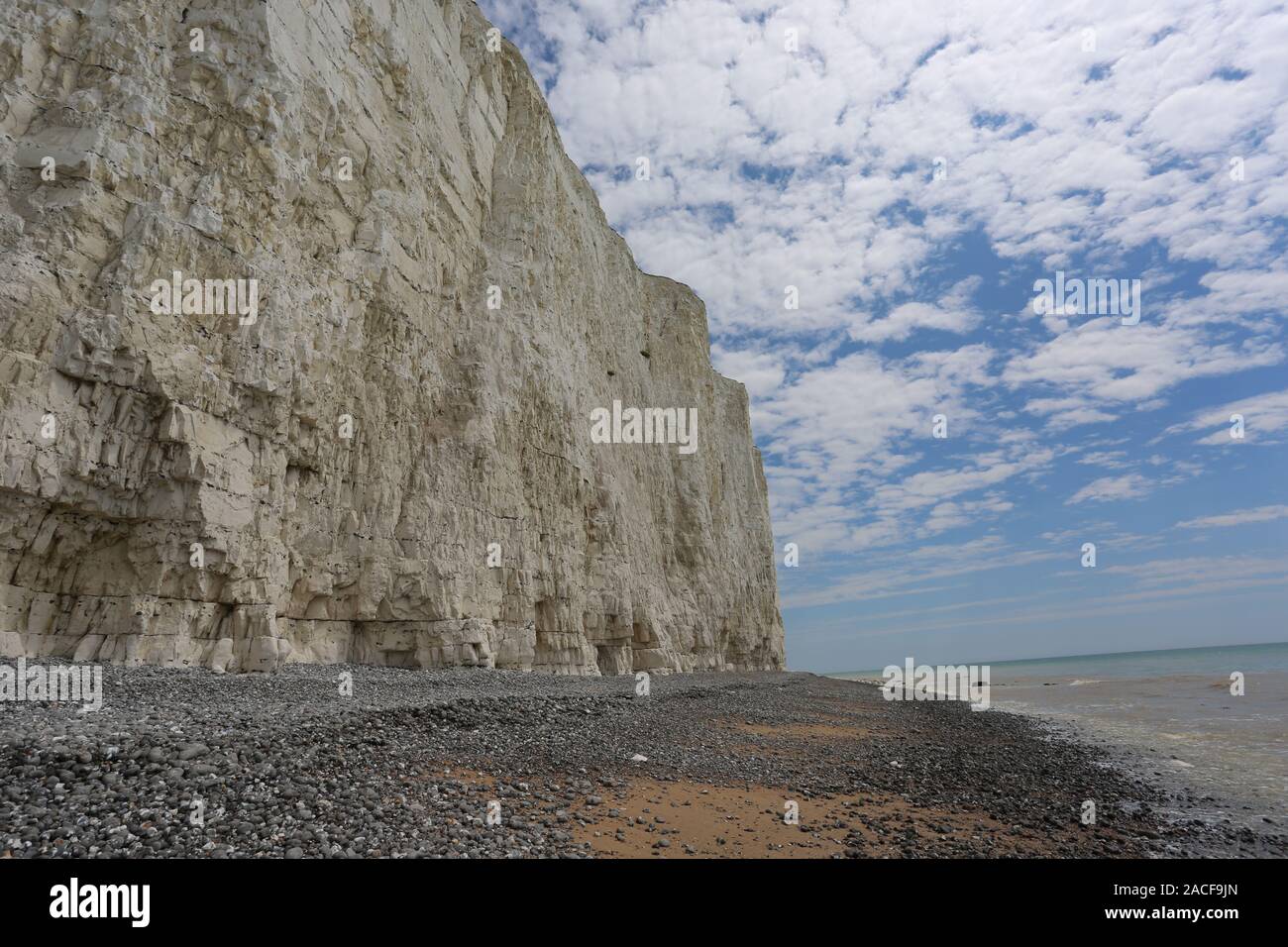 English seaside, siete hermanas caminata hacia Eastbourne, Reino Unido Foto de stock