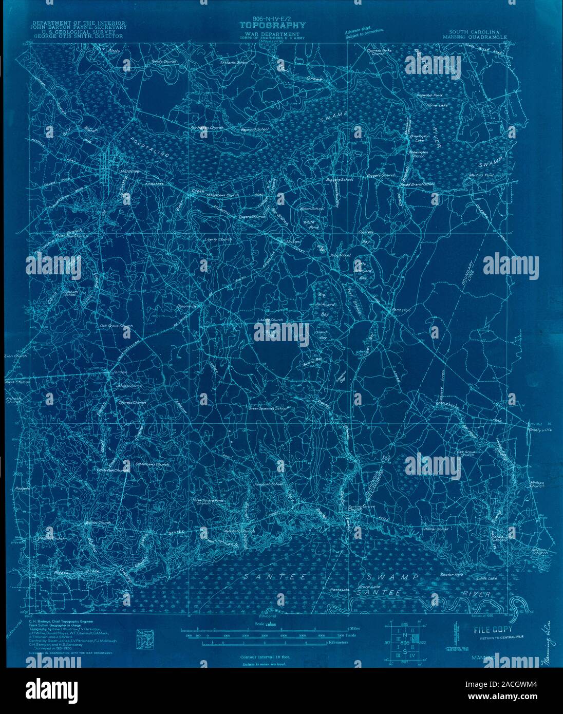 Mapa de carolina del sur manning fotografías e imágenes de alta