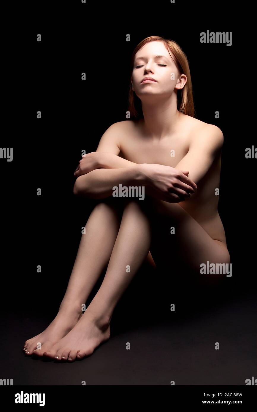 Mujer, mujer, desnuda figura. Foto de stock