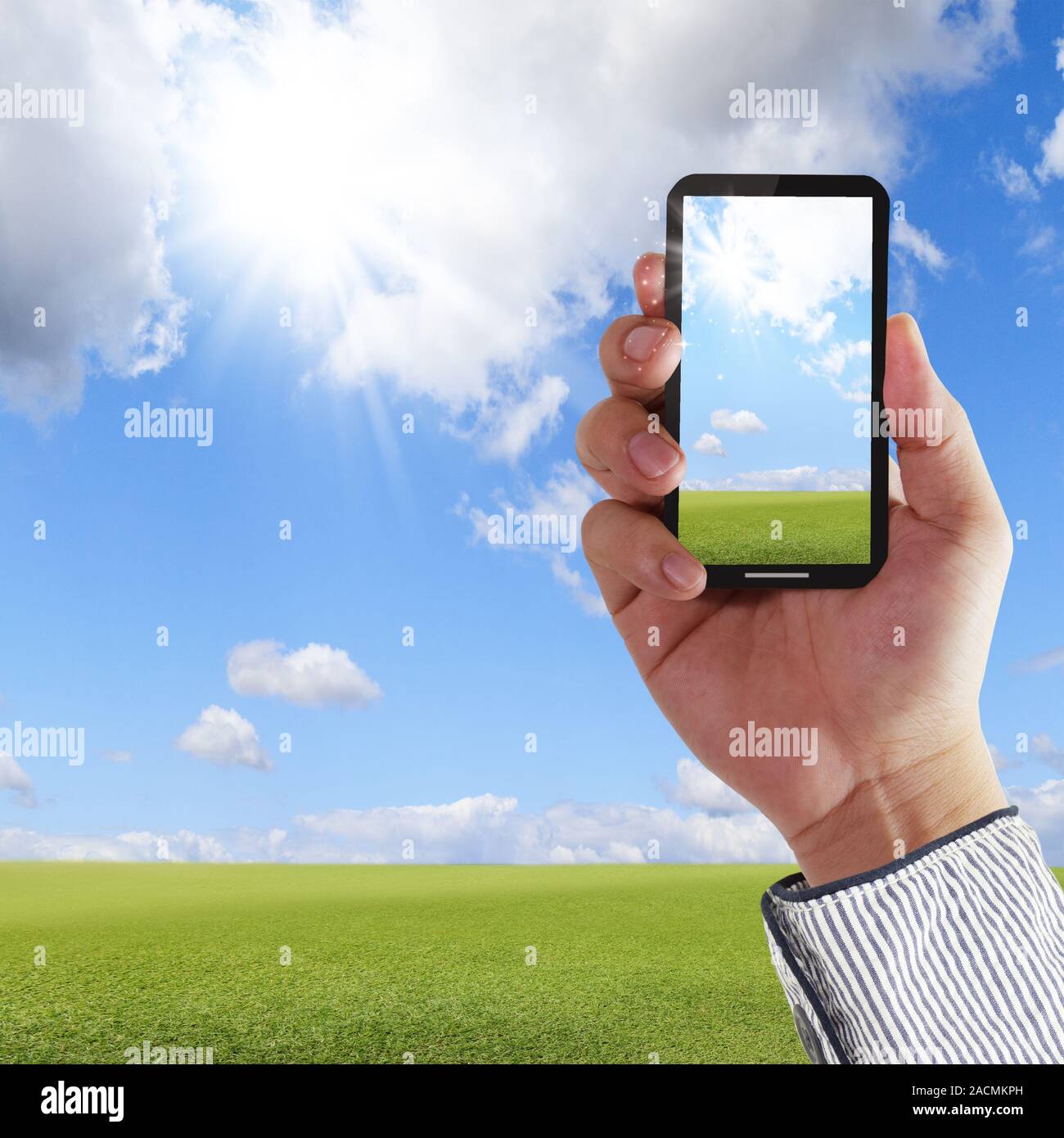 Teléfono móvil de pantalla táctil Foto de stock