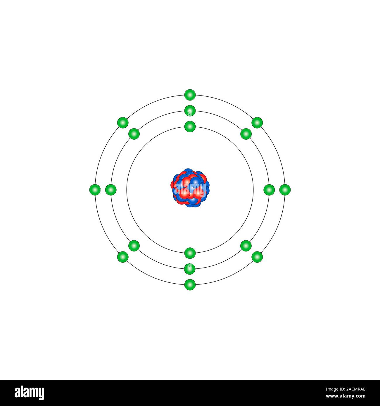 El argón (Ar). Diagrama que muestra la composición nuclear y configuración  de electrones de un átomo de argón-40 (número atómico: 18), el terrestre  más común Fotografía de stock - Alamy