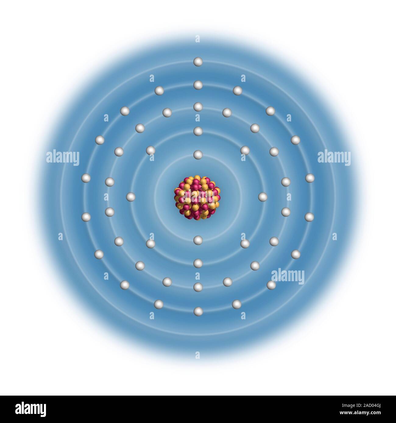 La plata (Ag). Diagrama de la composición nuclear y configuración de  electrones de un átomo de plata-108 (número atómico: 47), un raro  radioisótopo de esta e Fotografía de stock - Alamy