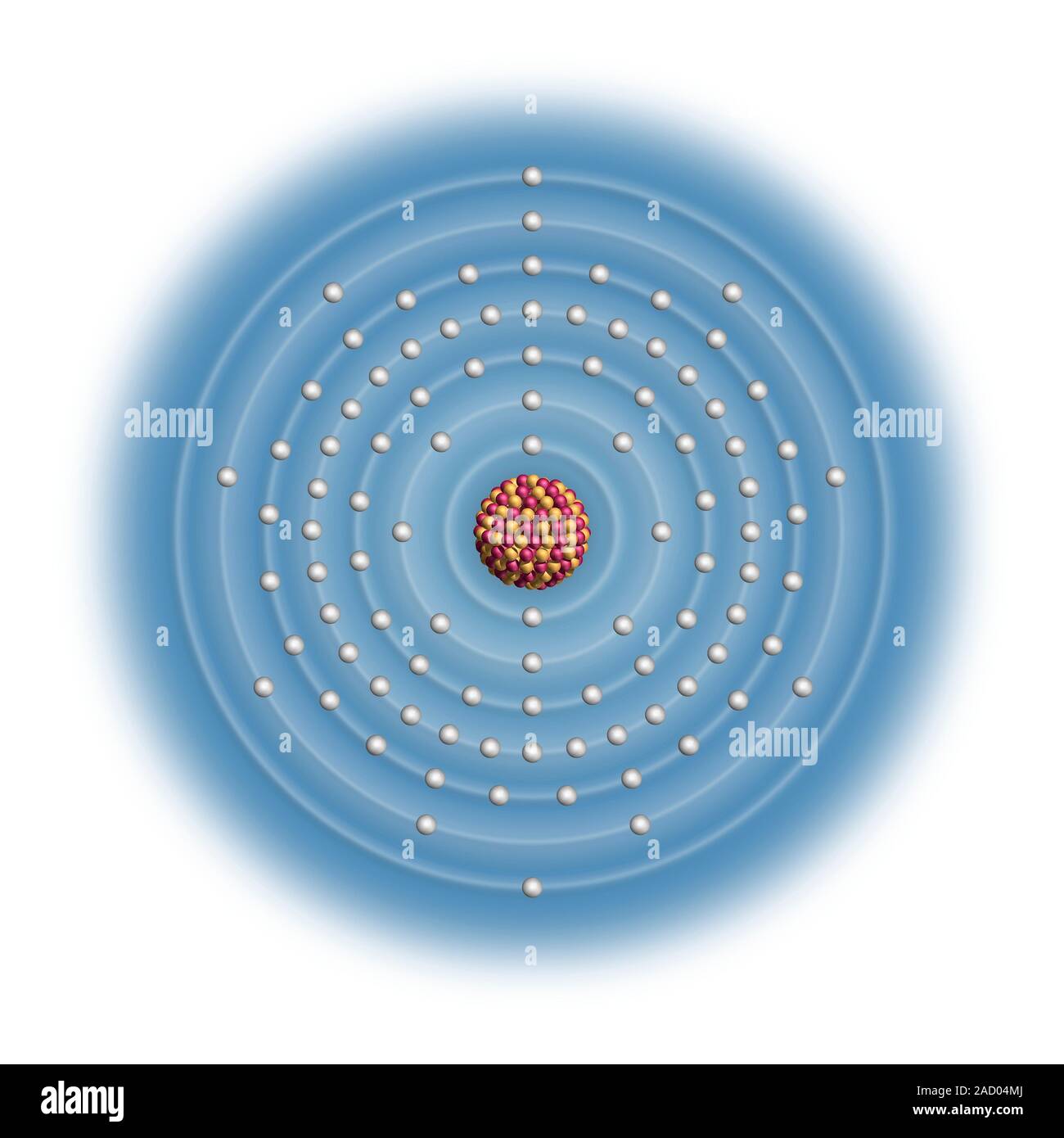 El Curio Cm Diagrama De La Composición Nuclear Y Configuración De Electrones De Un átomo De 4826