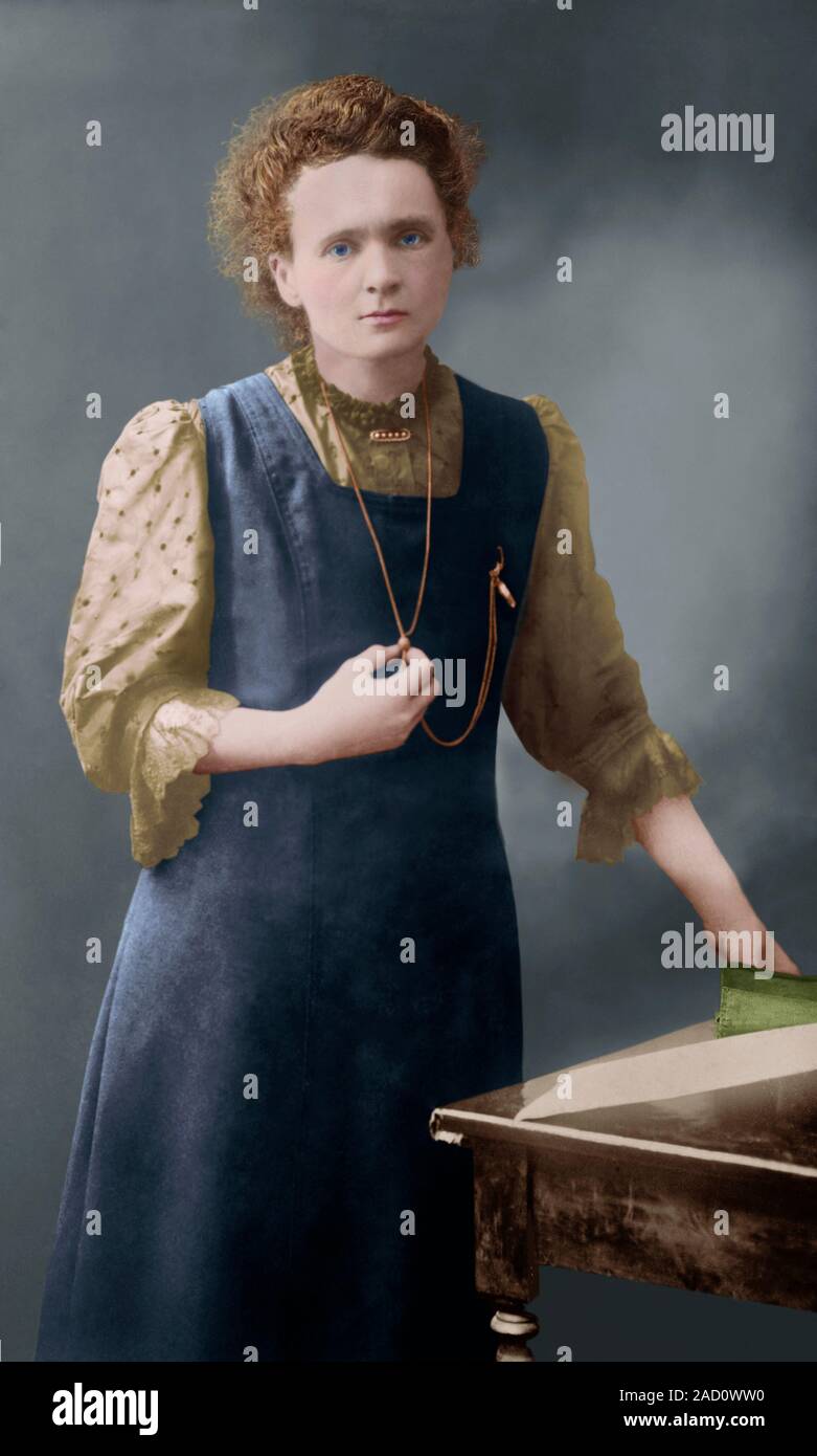 Marie Curie (1867-1934), físico Polish-French. Junto su Pierre, Marie aislados los elementos radioactivos y el radio EN 189 de stock - Alamy