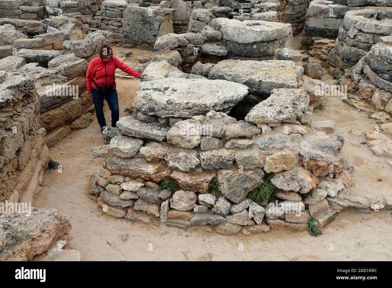 La necrópolis de Son Real, Mallorca Foto de stock