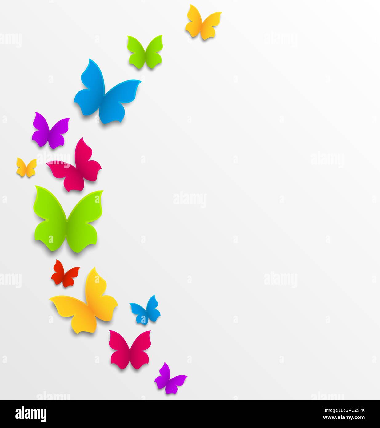 Resumen Antecedentes de primavera con mariposas de arco iris Fotografía de  stock - Alamy
