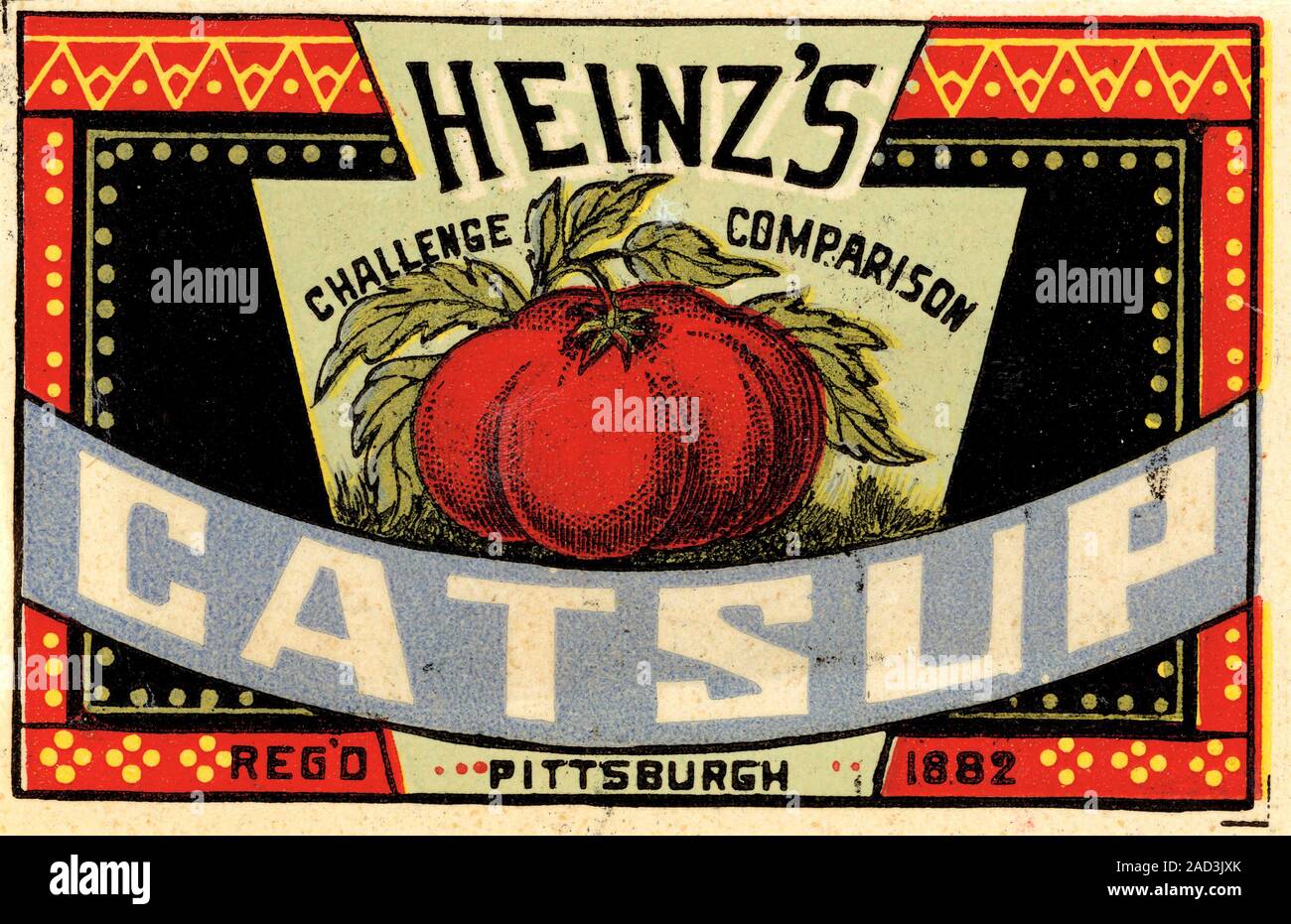Ketchup Heinz. Etiquetado de alimentos para 'Heinz's Salsa de tomate