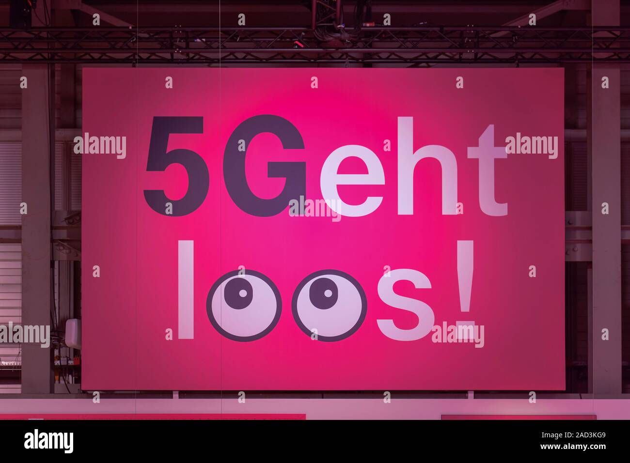 Mobilfunk 5 G, Deutsche Telekom, Internationale Funkaustellung, Berlín 2019, Deutschland Foto de stock
