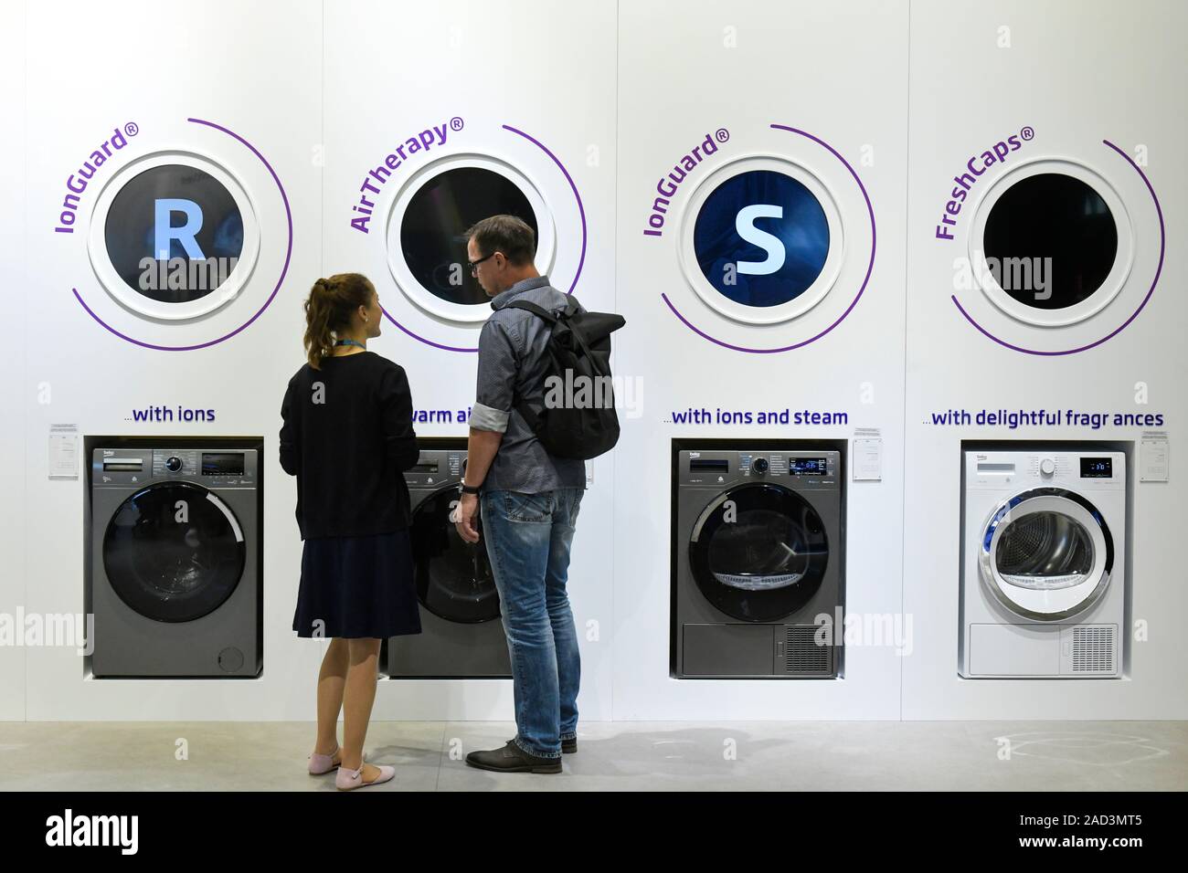 Waschmaschinen beko, Internationale Funkaustellung, Berlín 2019, Deutschland Foto de stock