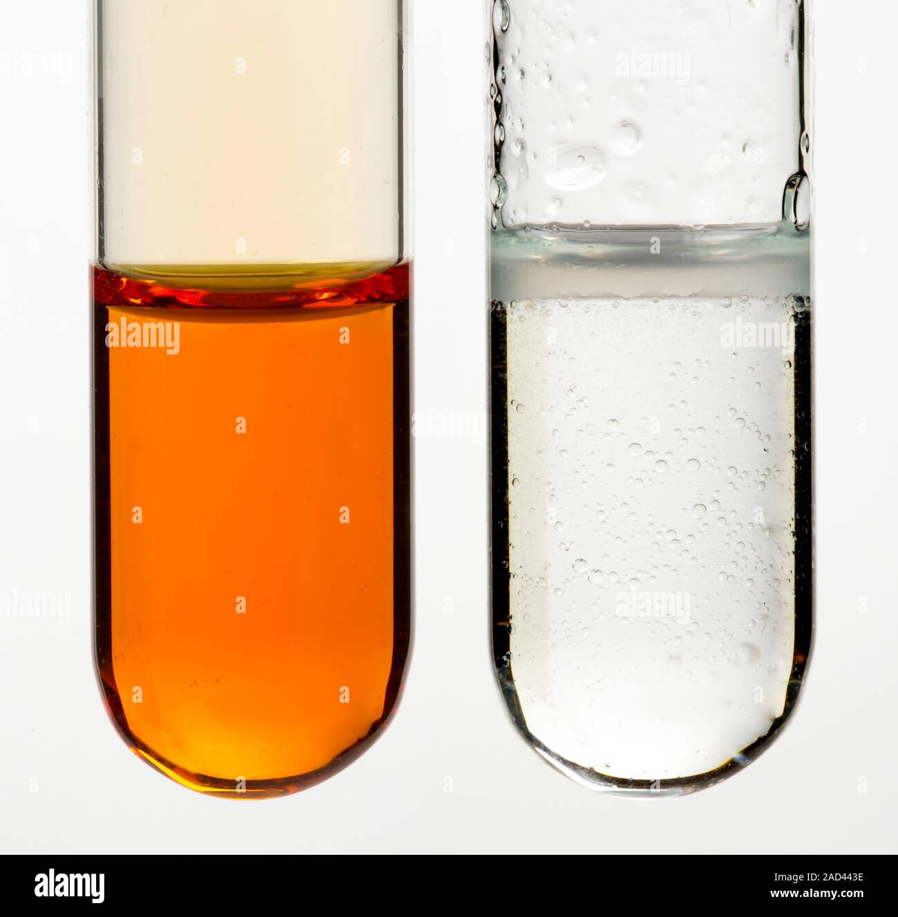 Prueba de agua de bromo alquenos. Cuando un alqueno se agrega a una