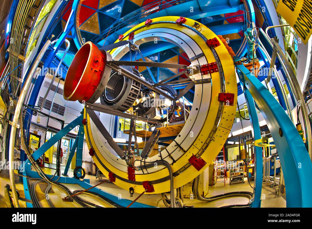 La energía oscura Cámara Telescopio simulador. La energía oscura es parte  de la cámara de estudio de energía oscura (DES) y se ha montado en el Victor  M. Blanco Tel Fotografía de