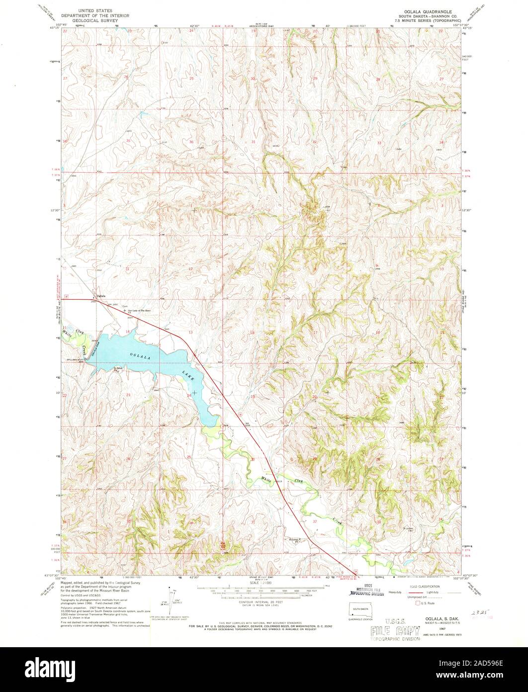 Mapa de oglala dakota del sur fotografías e imágenes de alta resolución