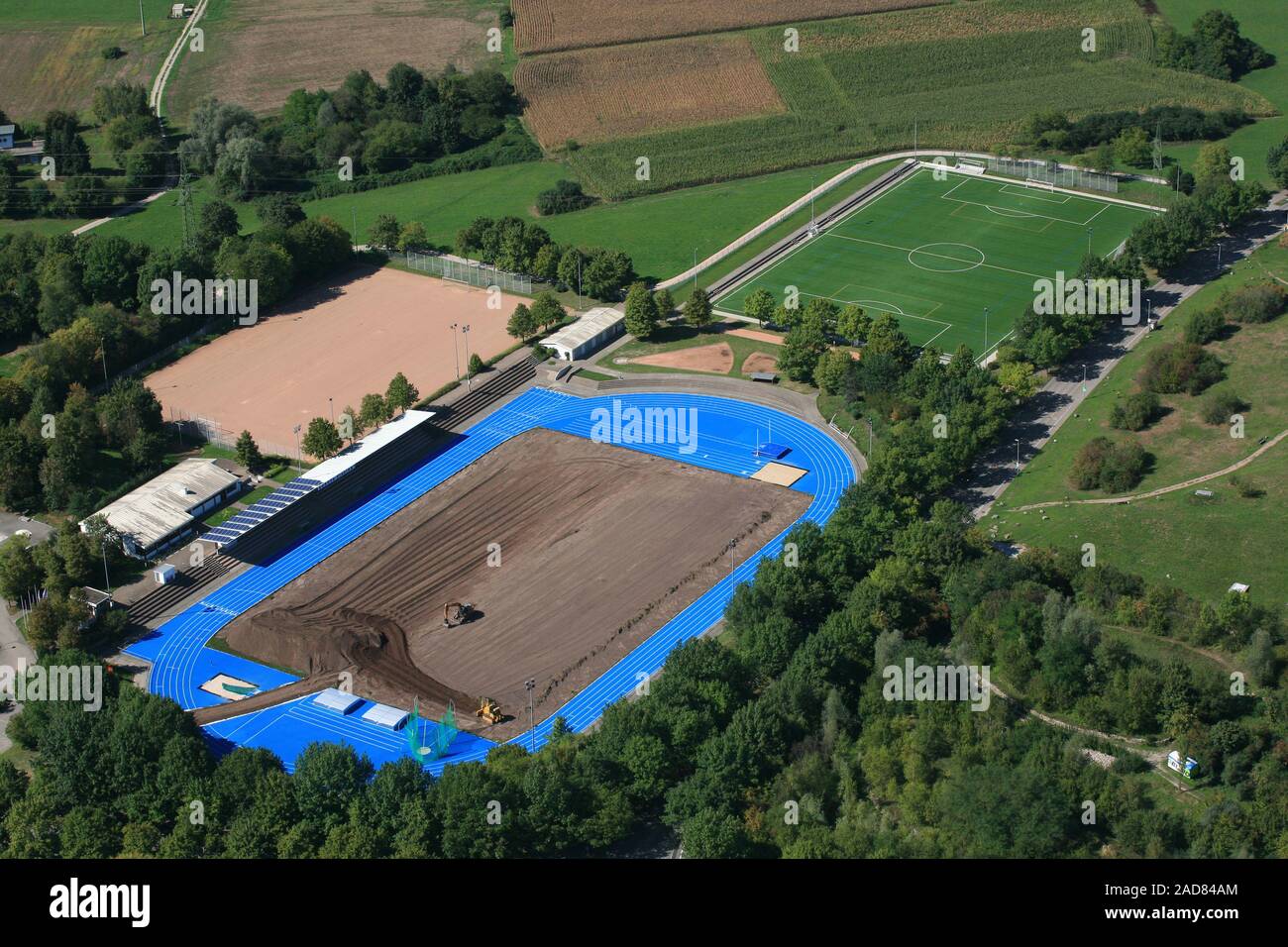 Rheinfelden, sitio de construcción y nuevas instalaciones de campo de deportes Foto de stock
