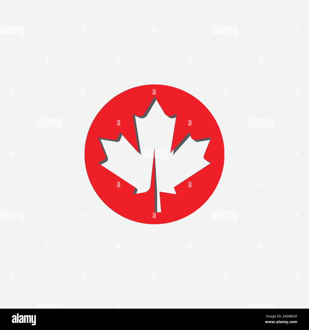 Maple Leaf logo plantilla icono vectorial ilustración, Maple Leaf ilustración vector, vector, símbolo rojo canadiense maple leaf, símbolo de Canadá, Red Canadian Maple Leaf Ilustración del Vector