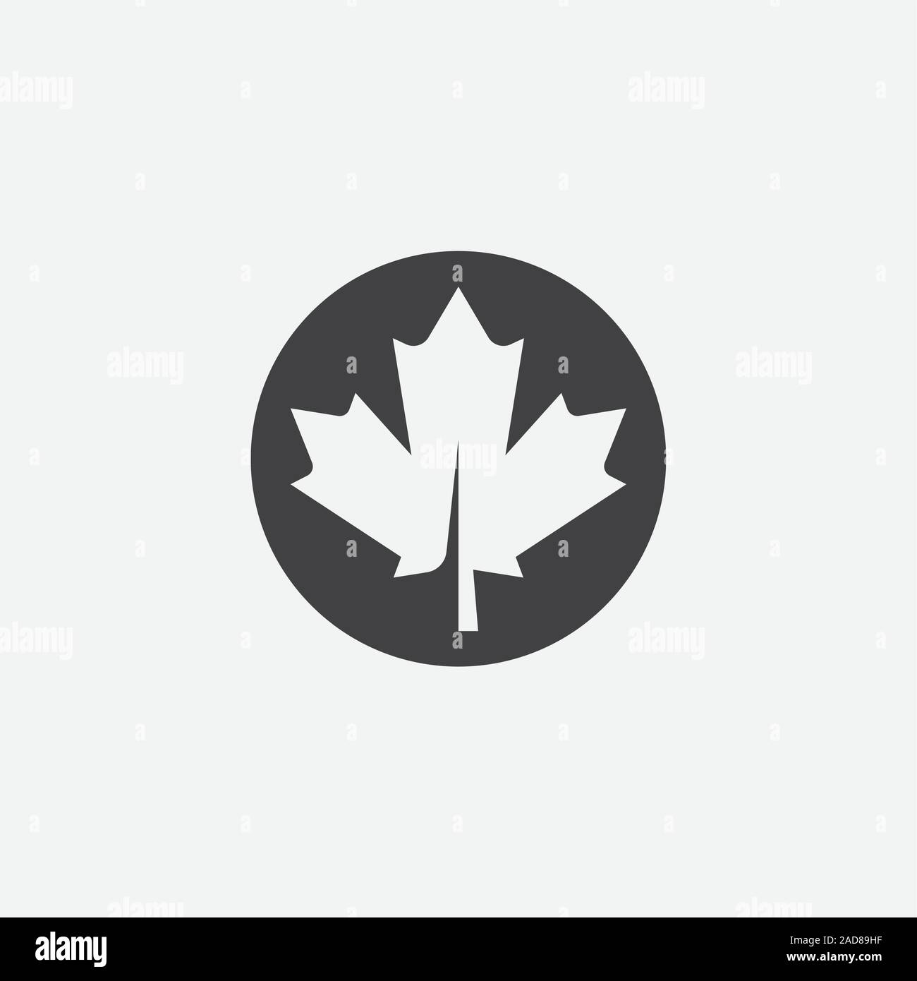 Maple Leaf logo plantilla icono vectorial ilustración, Maple Leaf ilustración vector, vector, símbolo rojo canadiense maple leaf, símbolo de Canadá, Red Canadian Maple Leaf Ilustración del Vector