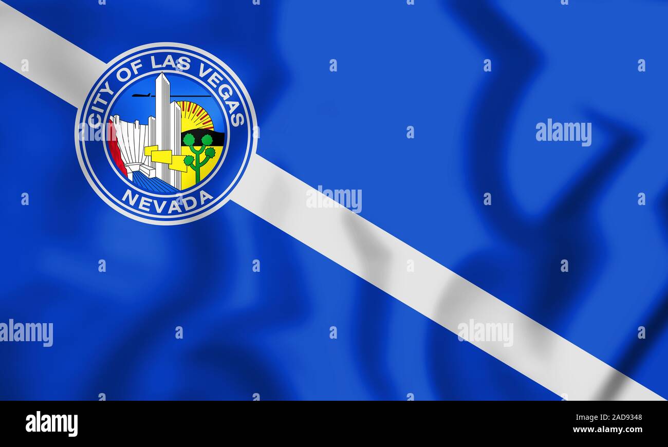 3D Bandera de Las Vegas (Nevada), Estados Unidos. Ilustración 3D Fotografía  de stock - Alamy