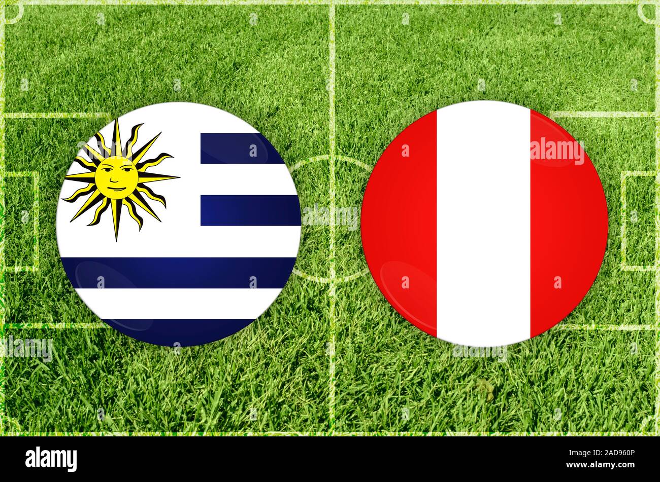 Uruguay Vs. Partidos De Fútbol Perú Pelotas De Cuero En Colores