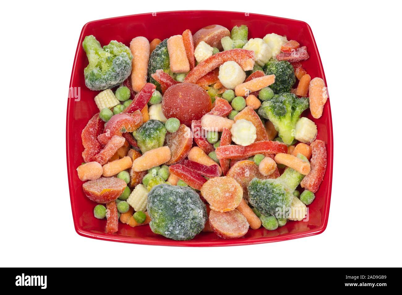 Verduras congeladas. Foto de stock