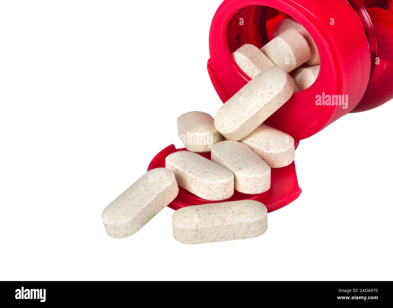 Los suplementos dietéticos en la burbuja Foto de stock