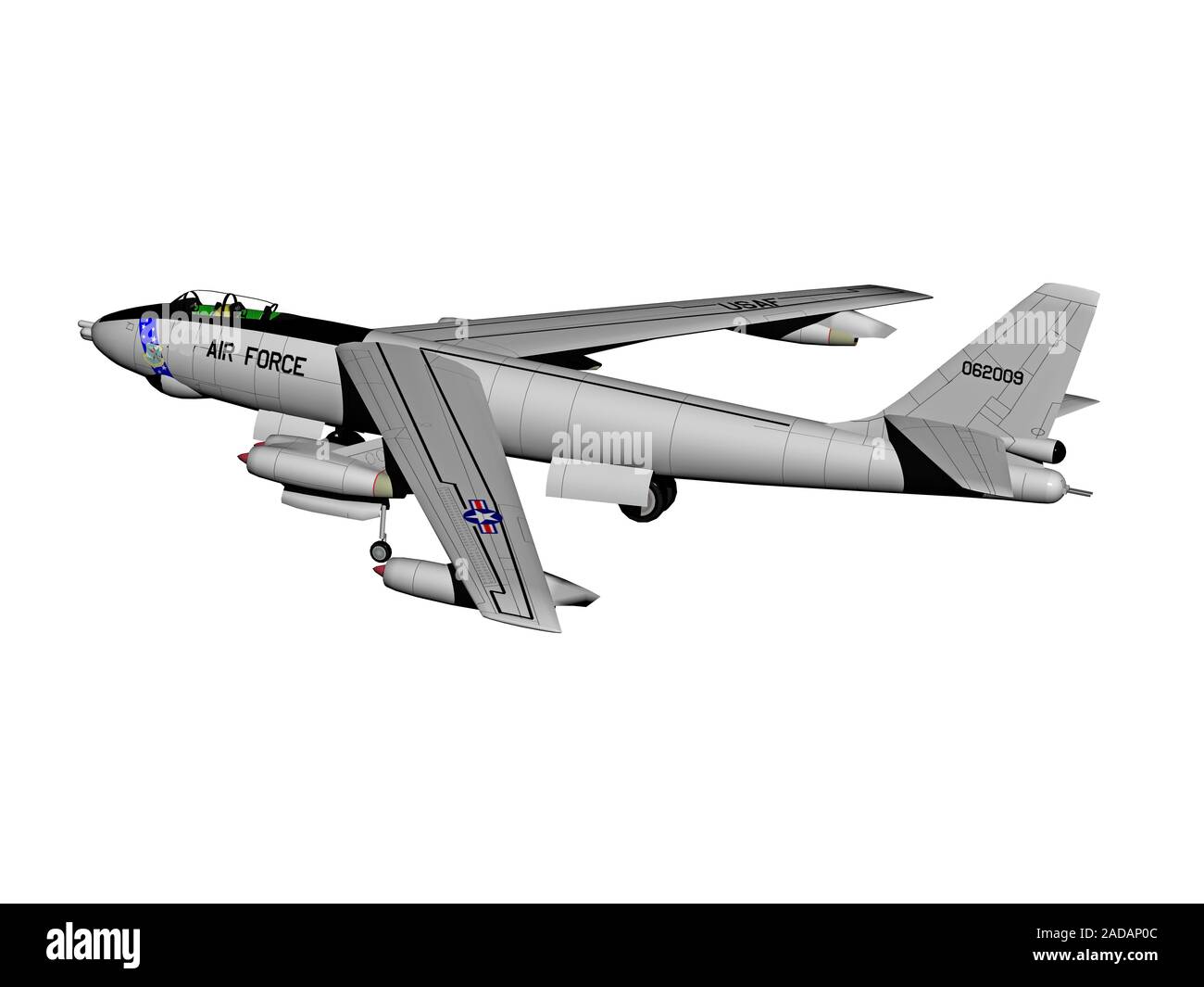 Bombardero estadounidense para los vuelos de larga distancia Foto de stock