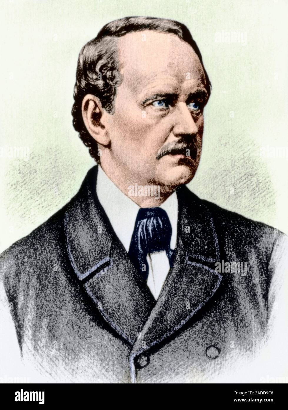 Grabado del botánico alemán Matthias Jakob Schleiden (1804-1881), co