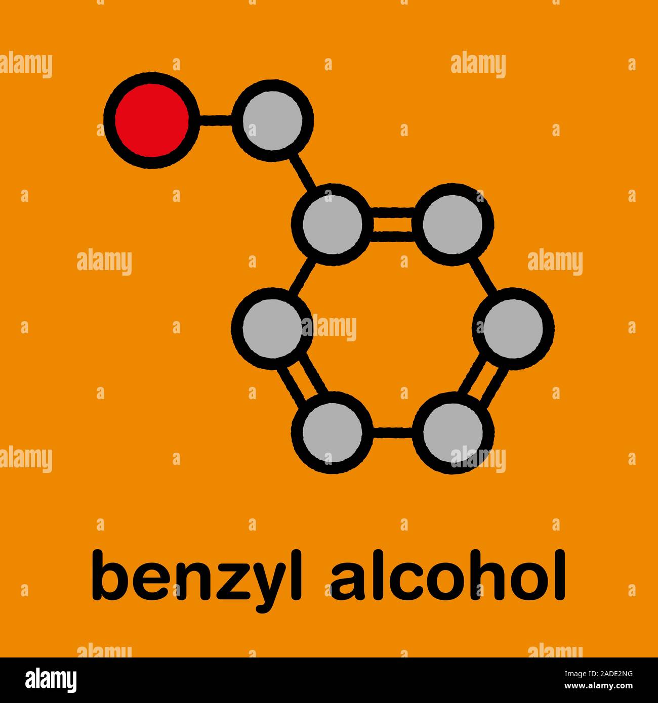 El alcohol bencílico molécula de disolvente. Utilizado en fabricación de pinturas, tintas, etc El alcohol bencílico molécula de disolvente. Utilizado en fabricación de pinturas, tintas, etc