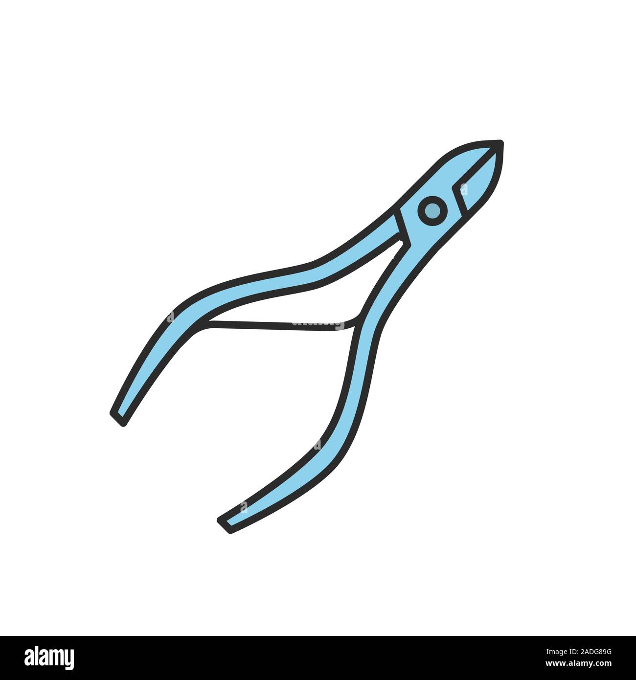 Cuticle nipper icono en color. Ilustración vectorial aislado Imagen
