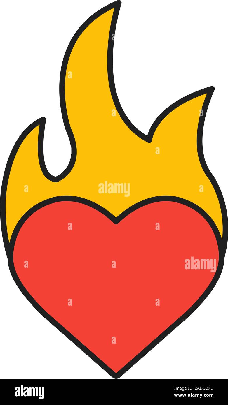 Corazón en llamas Imágenes recortadas de stock - Alamy
