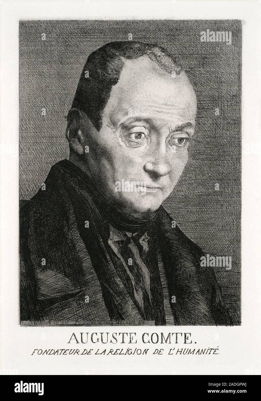 Auguste Comte (1798-1857), filósofo francés. Comte, quien es considerado el  padre de la sociología moderna, acuñó el término 