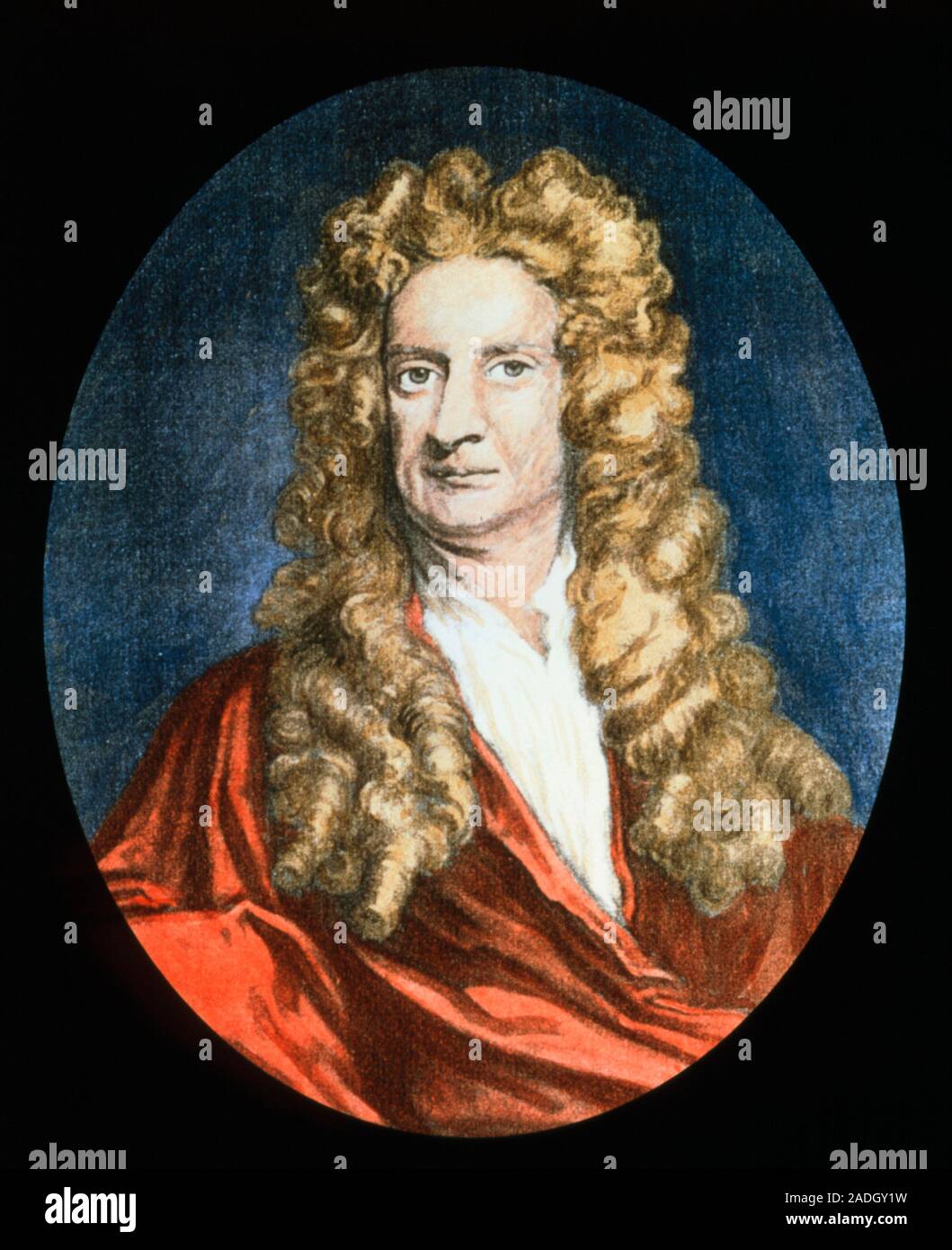 Isaac Newton Retrato Coloreado De Sir Isaac Newton 1642 1727 Físico Inglés Matemático Y 5331