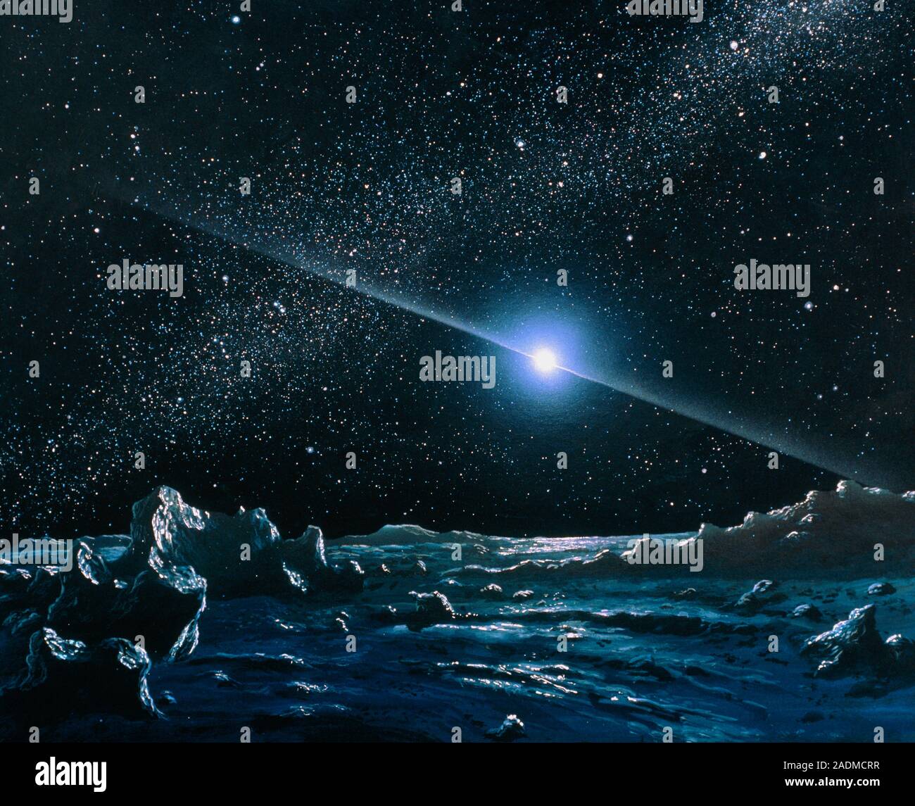 Ilustración de un púlsar como visto por un cercano Los modelos