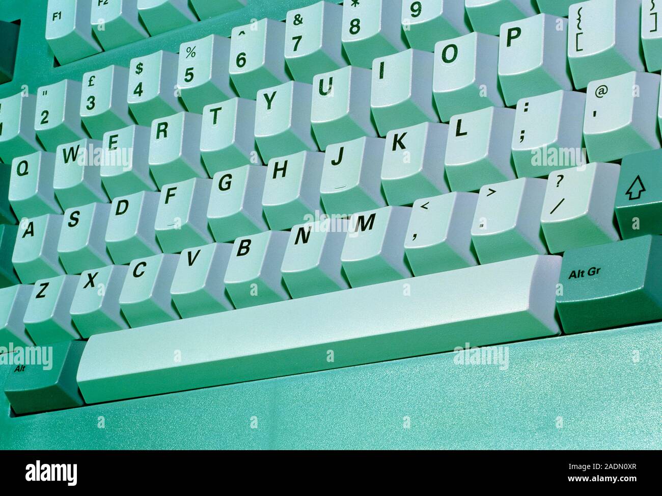 Teclado de ordenador. Vista de un tipo estándar de teclado de ordenador