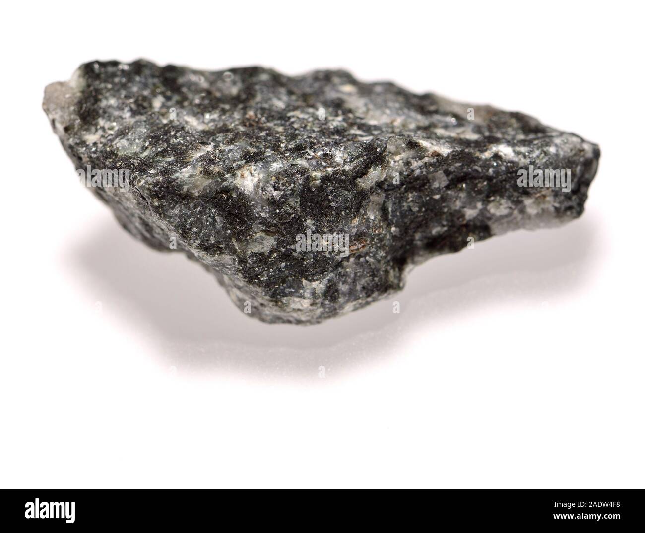 Gabro - áspero, formado a partir de roca ígnea intrusiva el enfriamiento lento de ricos en magnesio y hierro-rico magma Foto de stock