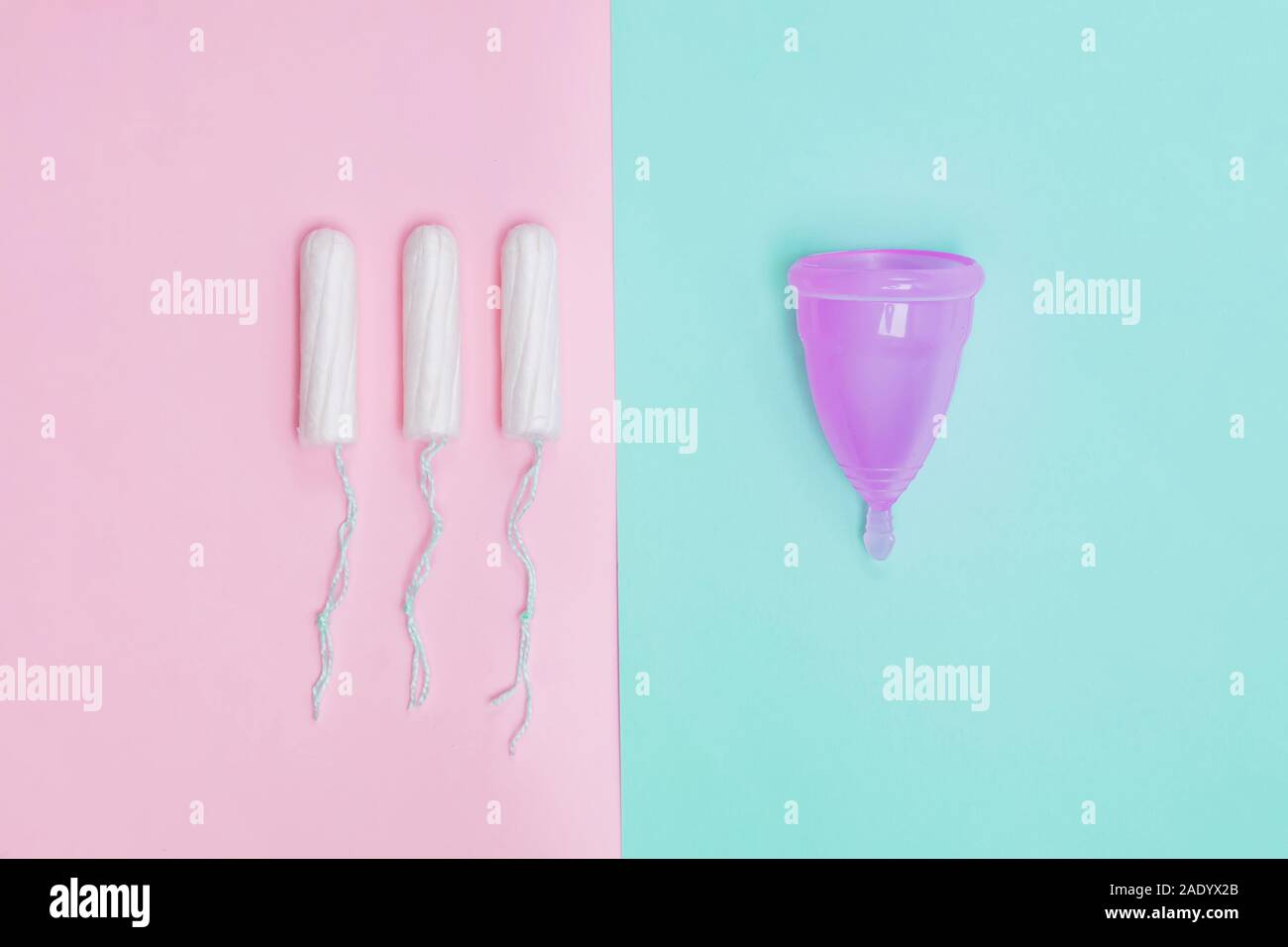 Cero residuos concepto del período de la mujer. Productos de higiene íntima  personal femenino Fotografía de stock - Alamy