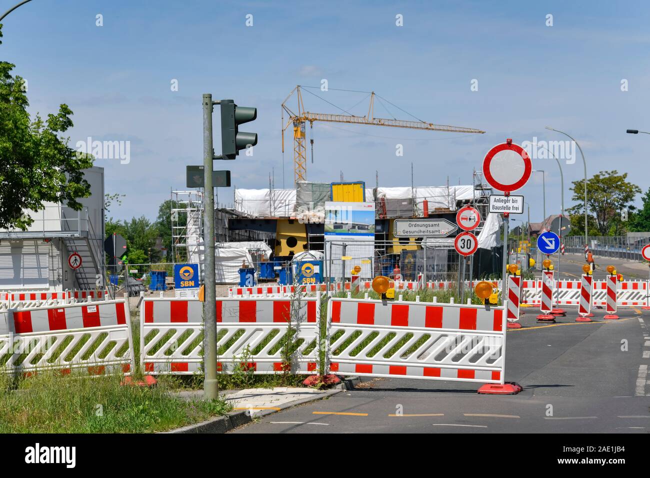 Spree, Salvador-Allende-Brücke, Köpenick, Treptow-Köpenick, Berlín, Alemania Foto de stock