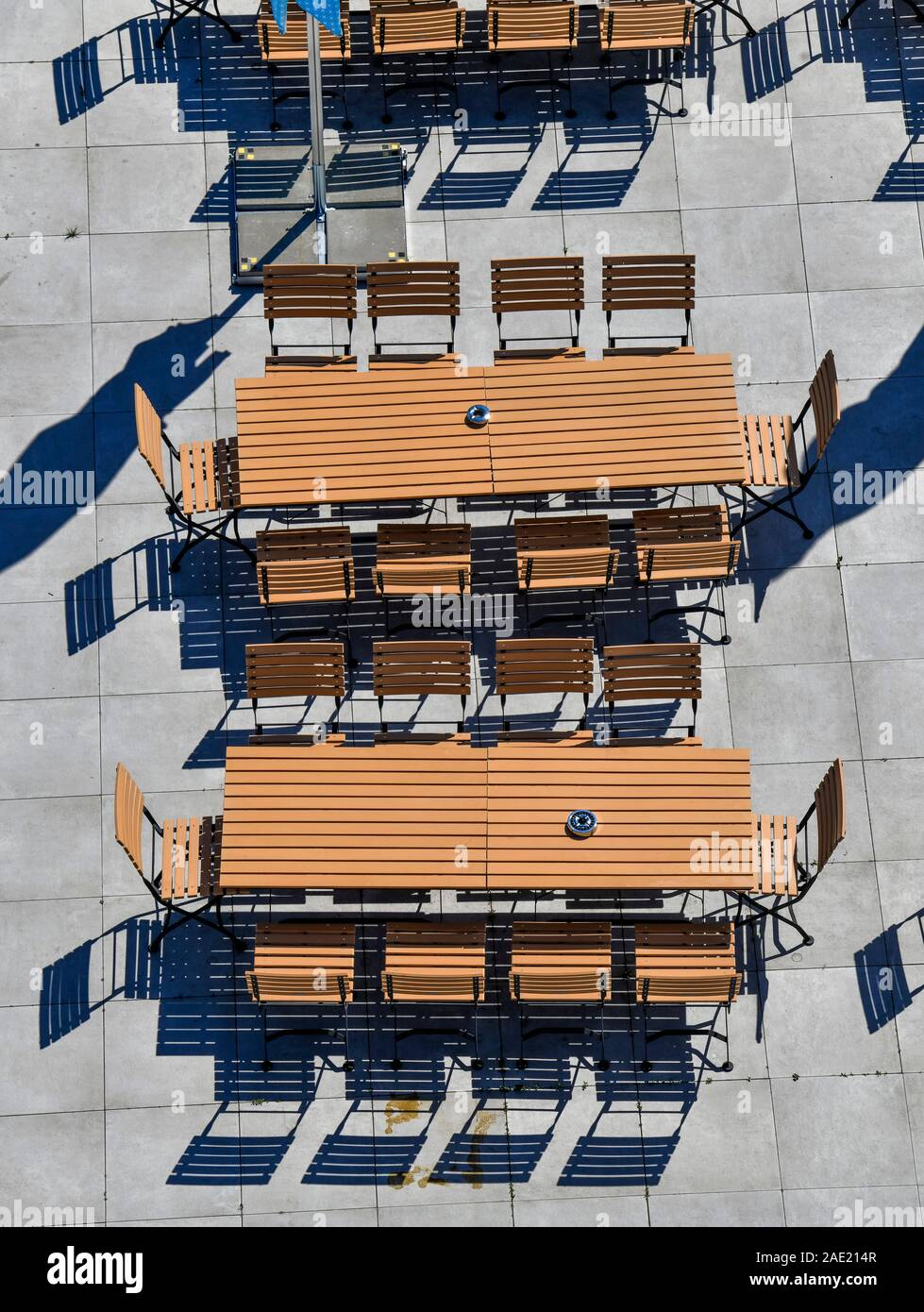 El Biergarten, Müggelturm, Köpenick, Treptow-Köpenick, Berlín, Alemania Foto de stock