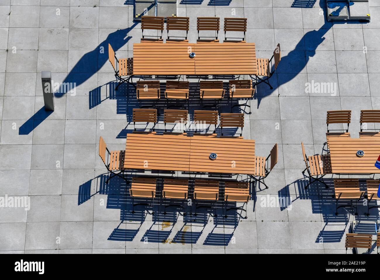 El Biergarten, Müggelturm, Köpenick, Treptow-Köpenick, Berlín, Alemania Foto de stock